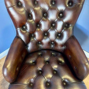 Paar kleine Engelse Chesterfield fauteuils - midden 20e eeuw
