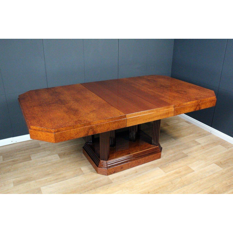 Art Deco dining table - amboyna burl - France circa 1925/30