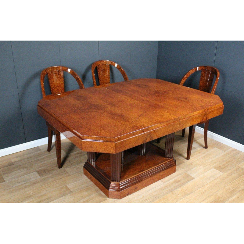 Art Deco dining table - amboyna burl - France circa 1925/30