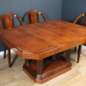 Art Deco eettafel - amboina wortelhout - Frankrijk circa 1925/30