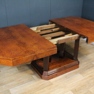 Art Deco eettafel - amboina wortelhout - Frankrijk circa 1925/30