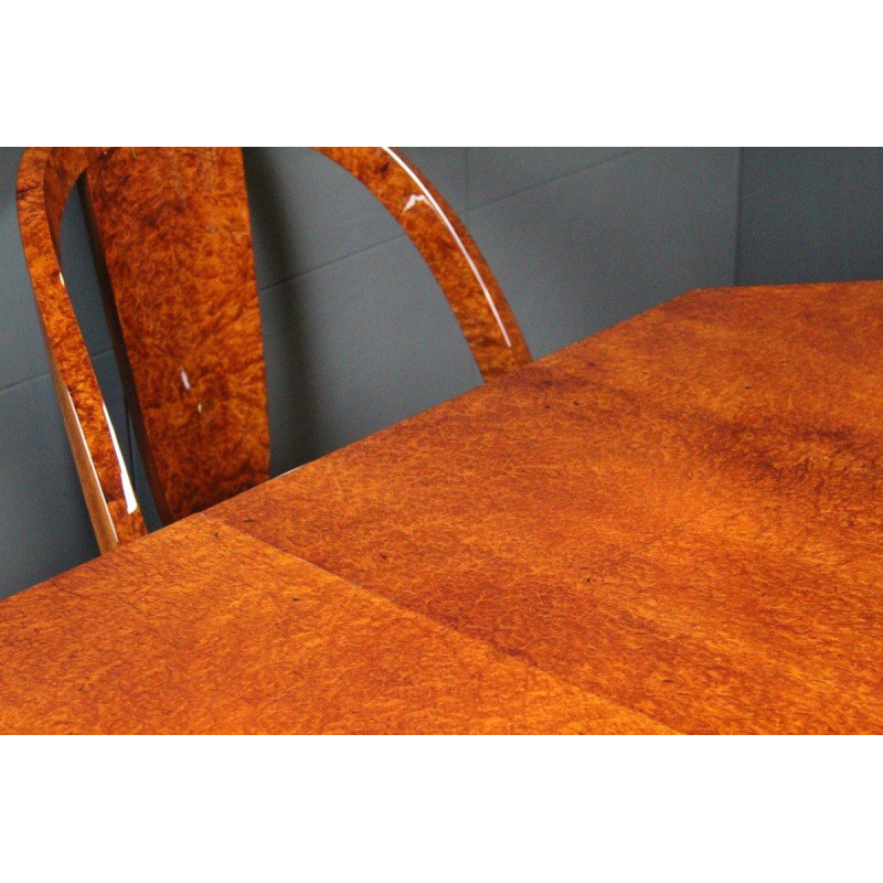 Art Deco eettafel - amboina wortelhout - Frankrijk circa 1925/30
