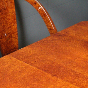 Art Deco eettafel - amboina wortelhout - Frankrijk circa 1925/30