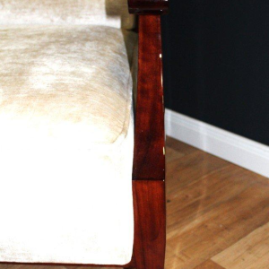 Paar Art Deco fauteuils in de stijl van André Arbus, massief mahonie, circa 1935