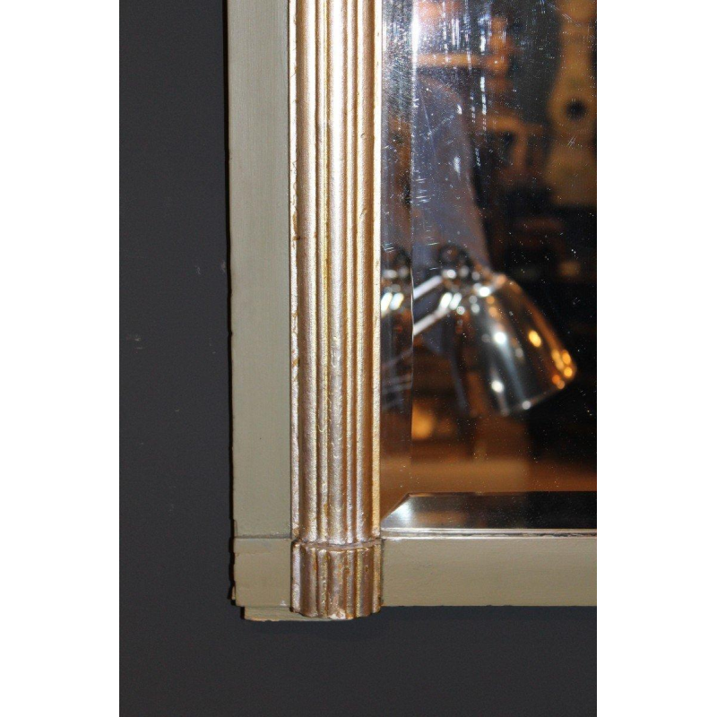 Miroir Art Déco avec ornements en stuc à la feuille d'argent, vers 1930