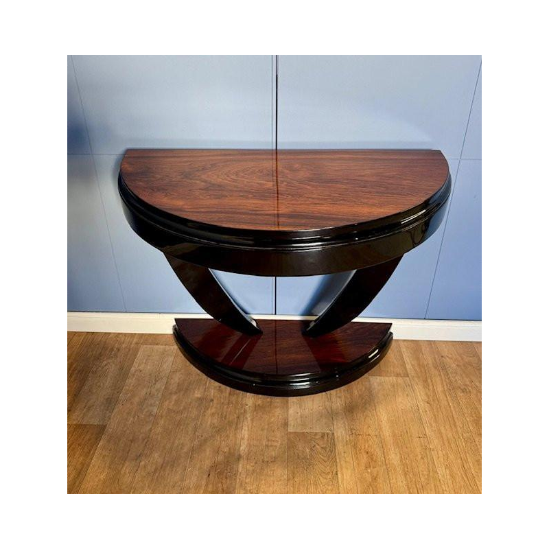 Art Deco console table in rosewood veneer, France circa 1930 - restored