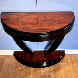 Art Deco console table in rosewood veneer, France circa 1930 - restored
