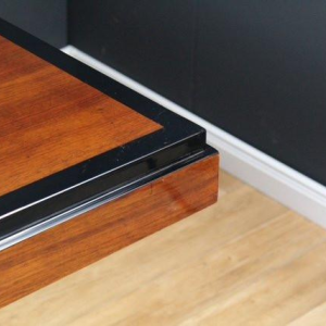 Art Deco dining table in rosewood and black lacquer, France circa 1930 - restored