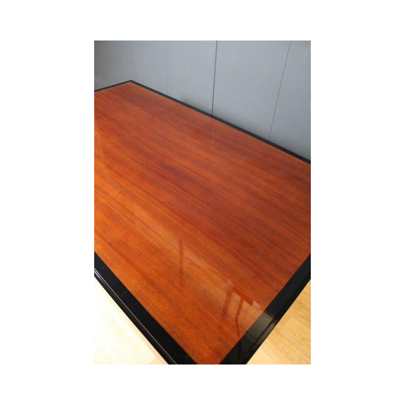 Table à manger Art déco en palissandre & laquage noir, France ca 1930 - restaurée