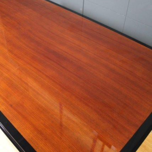 Table à manger Art déco en palissandre & laquage noir, France ca 1930 - restaurée