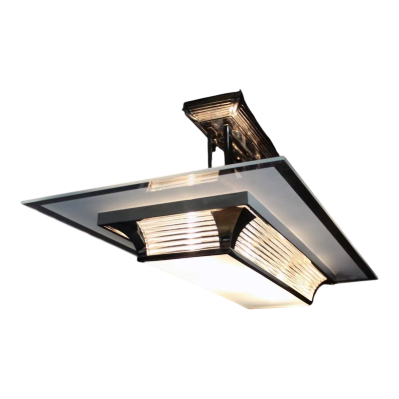 Henri Petitot workshop, large model of Art Deco chandelier, Paris 1930