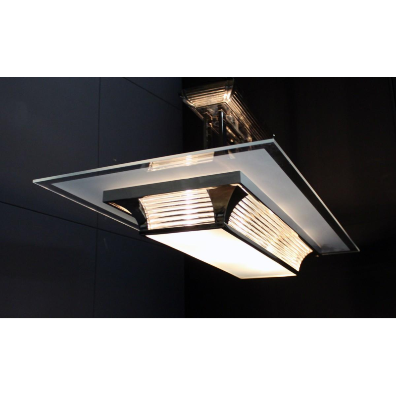 Henri Petitot workshop, large model of Art Deco chandelier, Paris 1930