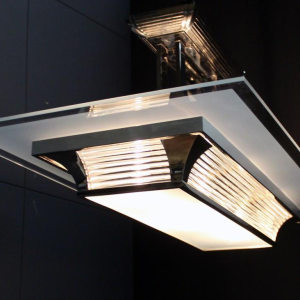 Atelier Henri Petitot, groot model Art Deco kroonluchter, Parijs 1930