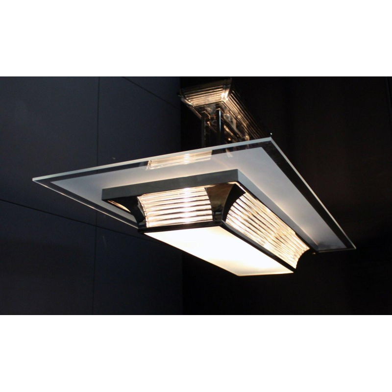 Atelier Henri Petitot, groot model Art Deco kroonluchter, Parijs 1930