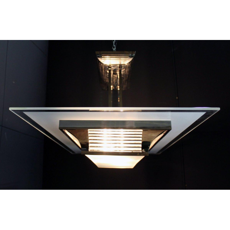 Atelier Henri Petitot, groot model Art Deco kroonluchter, Parijs 1930