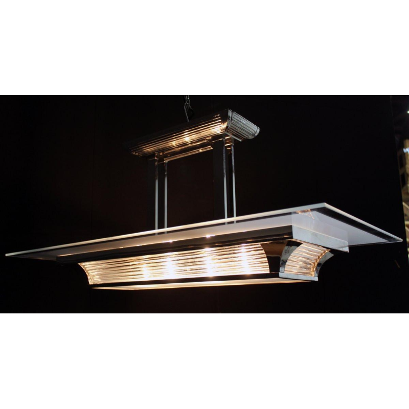 Atelier Henri Petitot, groot model Art Deco kroonluchter, Parijs 1930