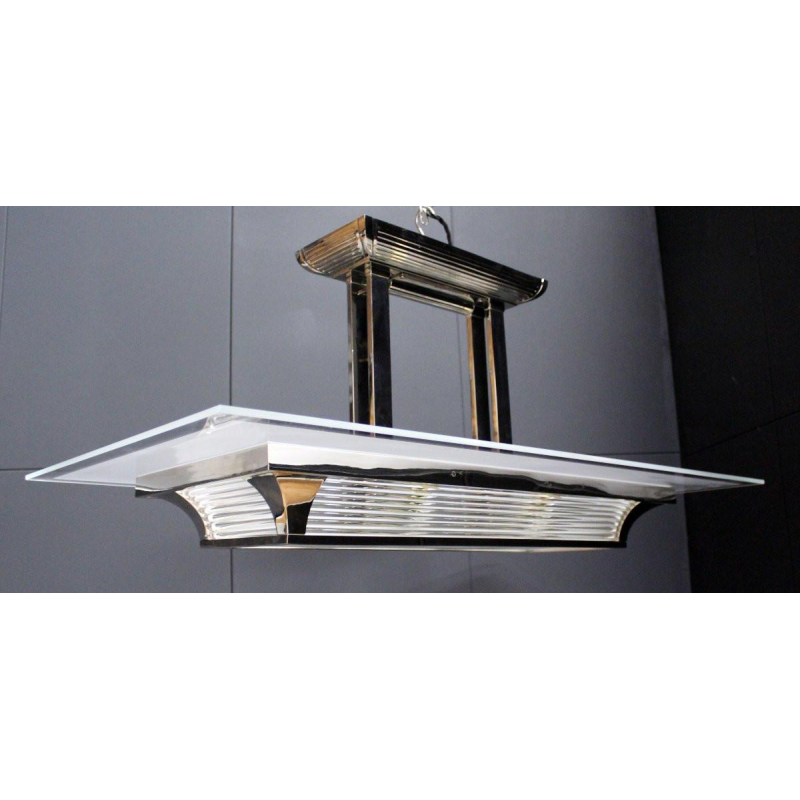 Atelier Henri Petitot, groot model Art Deco kroonluchter, Parijs 1930