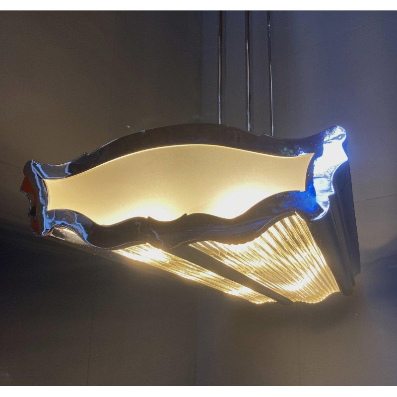 Lustre Art Déco dans le goût de Henri Petitot, France 1930-1940s