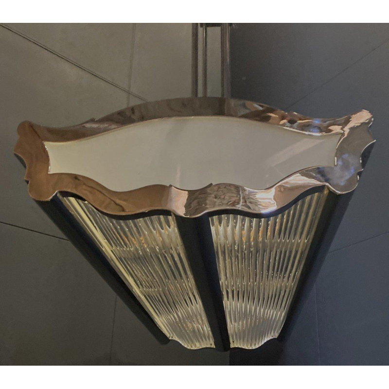 Art Deco chandelier in the style of Henri Petitot, France, 1930s-1940s