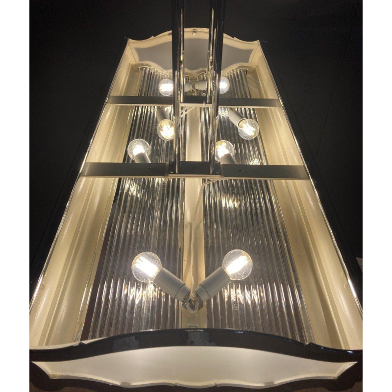 Lustre Art Déco dans le goût de Henri Petitot, France 1930-1940s