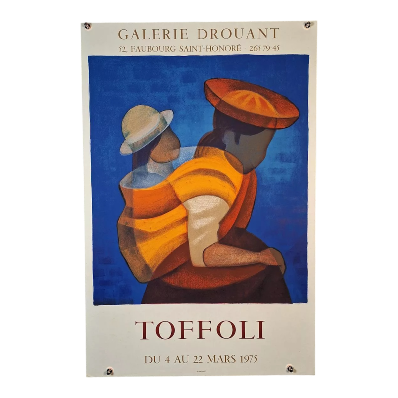 Louis TOFFOLI / Mourlot, lithografische poster (naar), Galerie Drouant, 1975