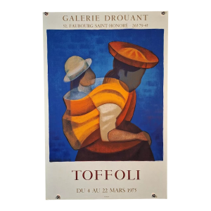 Louis TOFFOLI / Mourlot, lithografische poster (naar), Galerie Drouant, 1975