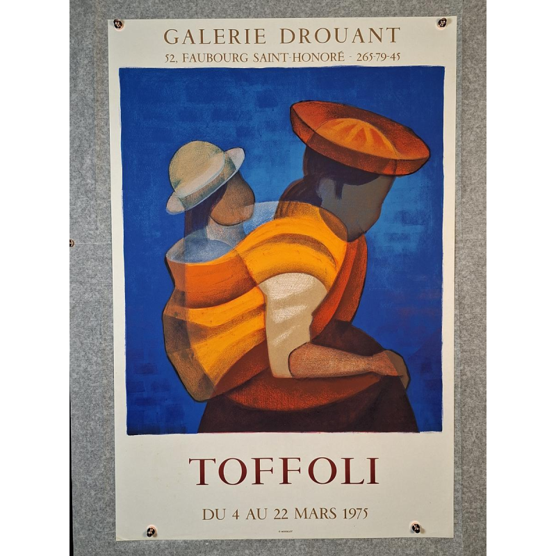 Louis TOFFOLI / Mourlot, lithografische poster (naar), Galerie Drouant, 1975