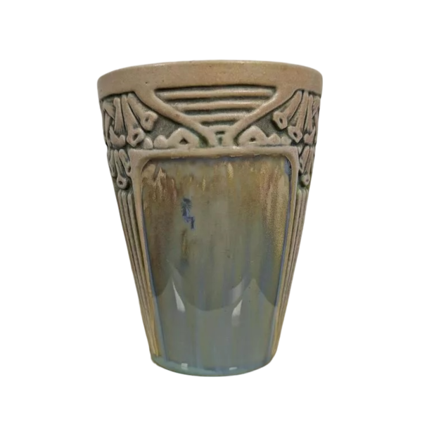 Louis Majorelle / Grès Mougin à Nancy "Sceau de Salomon" vase Art Nouveau en grès émaillé, début XXe s