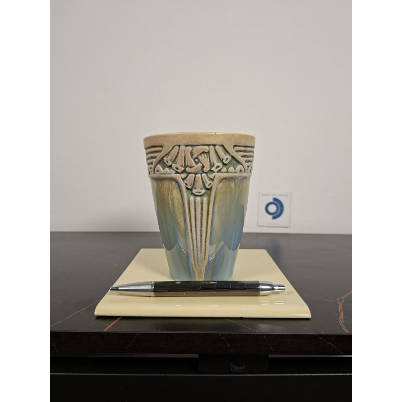 Louis Majorelle / Grès Mougin à Nancy "Sceau de Salomon" vase Art Nouveau en grès émaillé, début XXe s