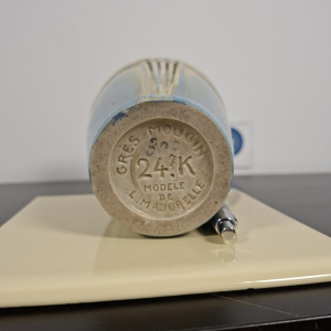 Louis Majorelle / Mougin steengoed in Nancy "Zegel van Salomo" Art Nouveau vaas in geglazuurd steengoed, begin 20e eeuw