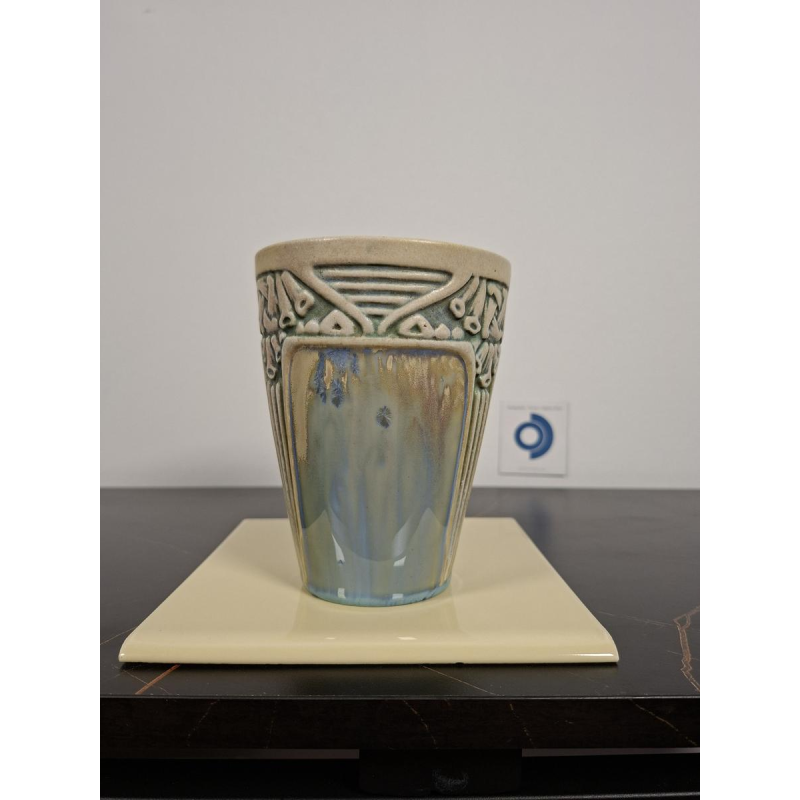 Louis Majorelle / Mougin stoneware in Nancy "Seal of Solomon" Art Nouveau vase in glazed stoneware, early 20th century