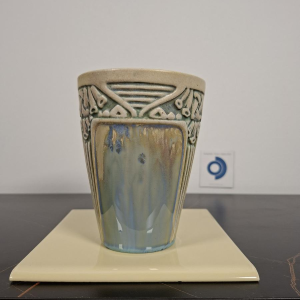 Louis Majorelle / Mougin stoneware in Nancy "Seal of Solomon" Art Nouveau vase in glazed stoneware, early 20th century