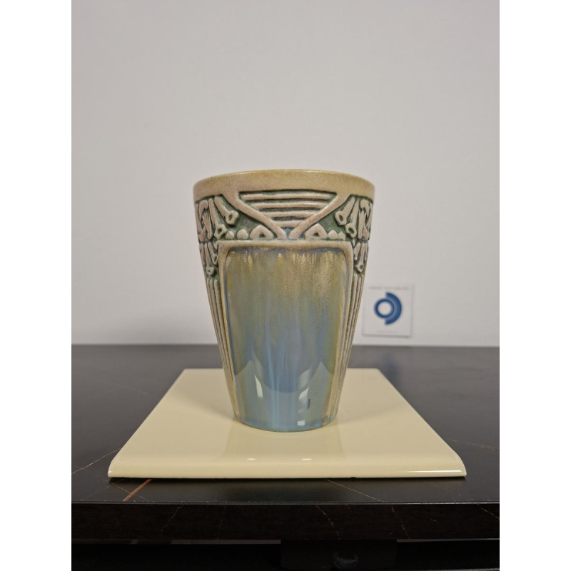 Louis Majorelle / Mougin stoneware in Nancy "Seal of Solomon" Art Nouveau vase in glazed stoneware, early 20th century