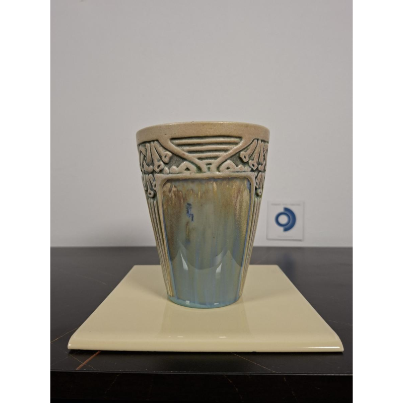 Louis Majorelle / Mougin stoneware in Nancy "Seal of Solomon" Art Nouveau vase in glazed stoneware, early 20th century