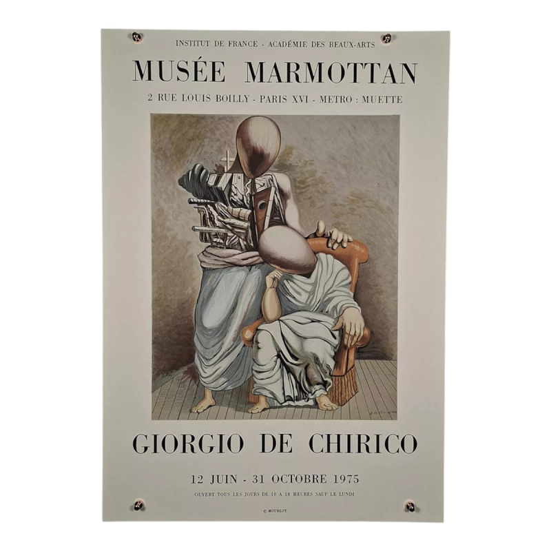 Giorgio DE CHIRICO / Mourlot-print / Musée Marmottan, lithografische poster (naar), 1975