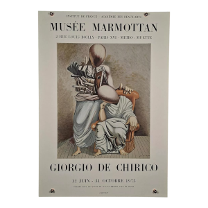 Giorgio DE CHIRICO / Mourlot print / Musée Marmottan, lithographic poster (after), 1975