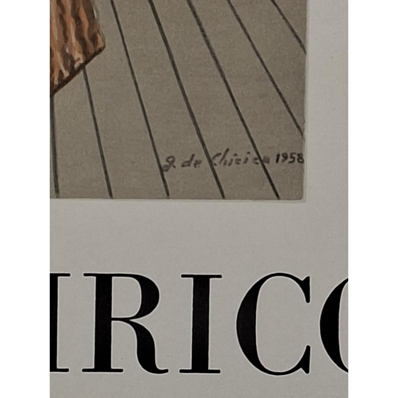 Giorgio DE CHIRICO / Mourlot impression / Musée Marmottan, affiche lithographique (d'après), 1975