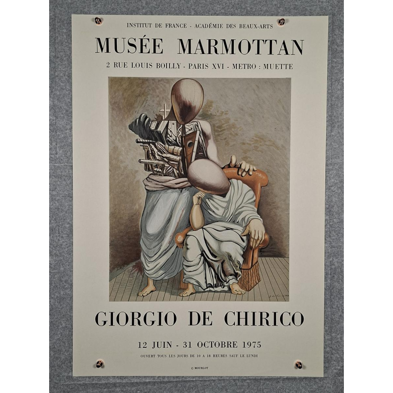 Giorgio DE CHIRICO / Mourlot-print / Musée Marmottan, lithografische poster (naar), 1975