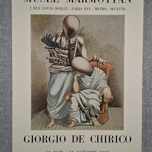 Giorgio DE CHIRICO / Mourlot impression / Musée Marmottan, affiche lithographique (d'après), 1975