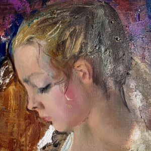 Pierre-Laurent BRENOT “The Ochre Armchair I” Father of the French pin-up, oil on canvas