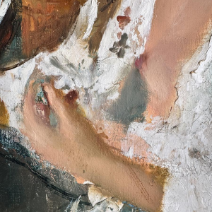 Pierre-Laurent BRENOT “The Ochre Armchair I” Father of the French pin-up, oil on canvas