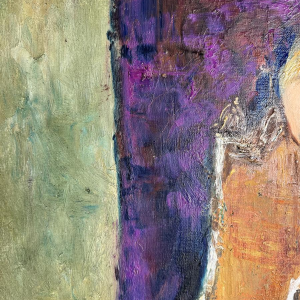 Pierre-Laurent BRENOT «Le fauteuil ocre I» Père de la pin-up à la française, huile sur toile