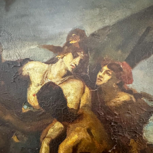 Fernand Cormon, olieverf op doek, voorbereidende studie "De dood van Ravana", 1875