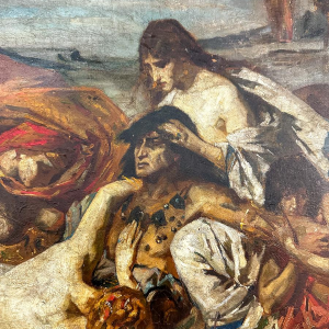 Fernand Cormon, oil on canvas, preparatory study "The Death of Ravana", 1875