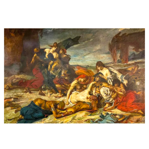 Fernand Cormon, huile sur toile, étude préparatoire "La Mort de Ravana", 1875
