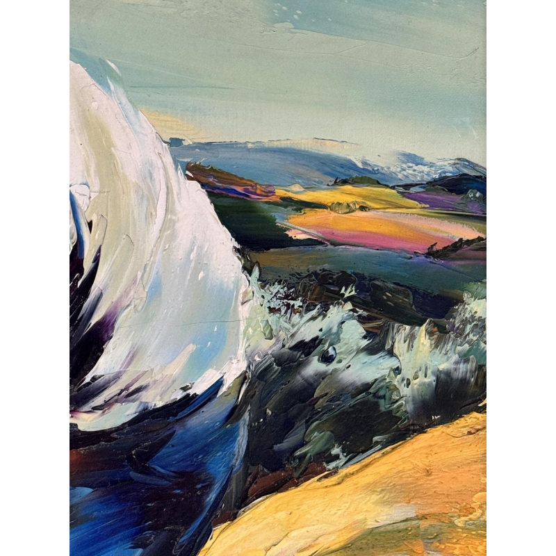 Christian JEQUEL «Paysan aux champs en Provence» peinture huile sur toile, expressionnisme