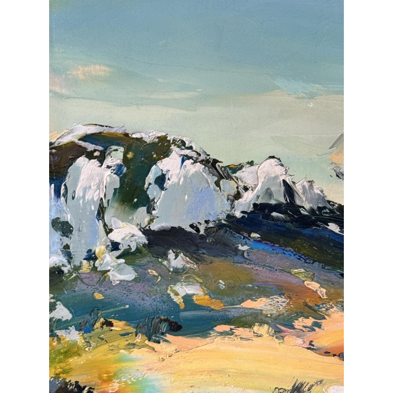 Christian JEQUEL “Boer op het veld in de Provence” olieverfschilderij op doek, expressionisme