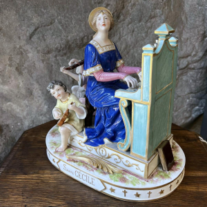 Achille-Bloch Paris Manufacture - Saint Cecilia - French porcelain statuette, circa 1900