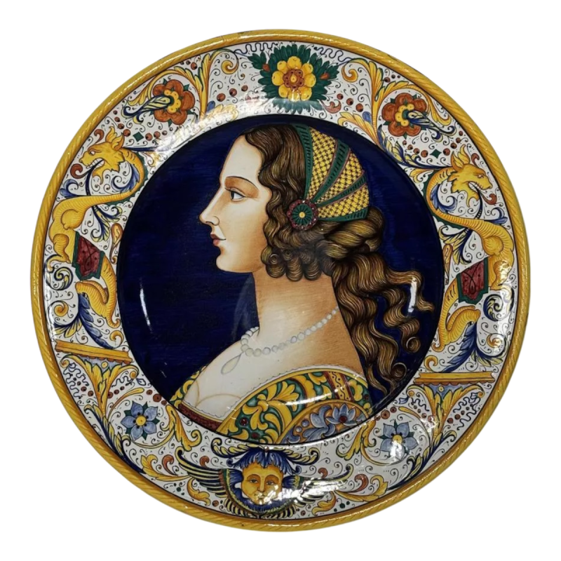 Serafino Volpi voor Deruta, grote decoratieve keramische schaal, Italië ca. 1950-1960