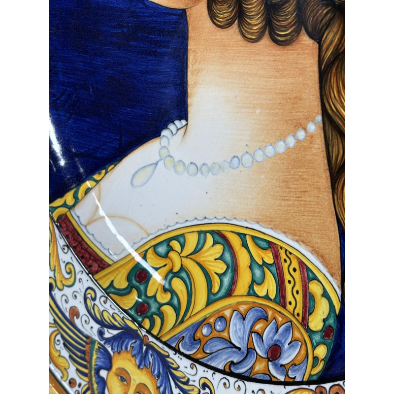 Sérafino Volpi pour Deruta, grand plat décoratif en céramique, Italie ca 1950-1960